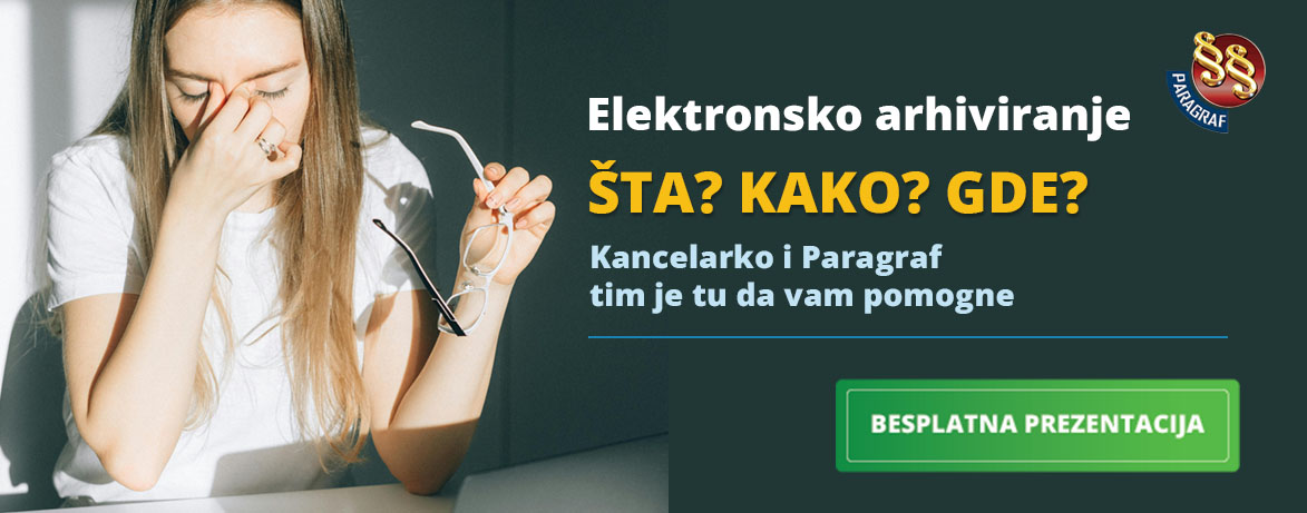 elektronsko arhiviranje Paragraf Lex